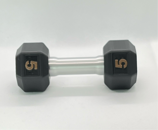 Dumbbell baby rattle- Need to start them out early!